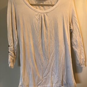 Scoop neck white shirt